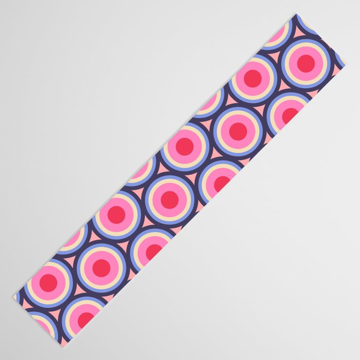 Geometric Mid Century Modern Pattern - Pink background  Table Runner Gallery Image 3