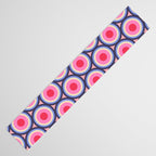 Geometric Mid Century Modern Pattern - Pink background  Table Runner Gallery Image 3