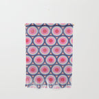 Geometric Mid Century Modern Pattern - Pink background  Wall Hanging Gallery Image 1