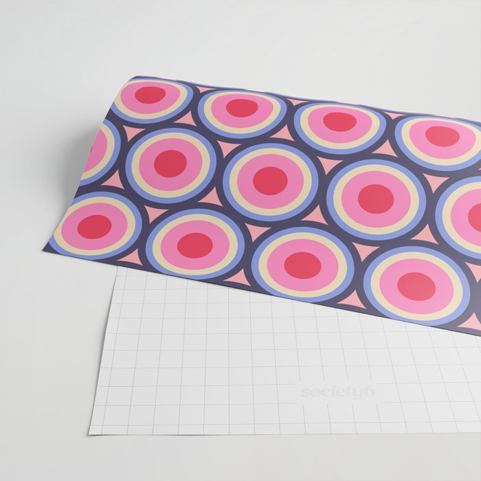 Geometric Mid Century Modern Pattern - Pink background  Wrapping Paper Gallery Image 2