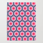 Geometric Mid Century Modern Pattern - Pink background  Poster Gallery Image 4