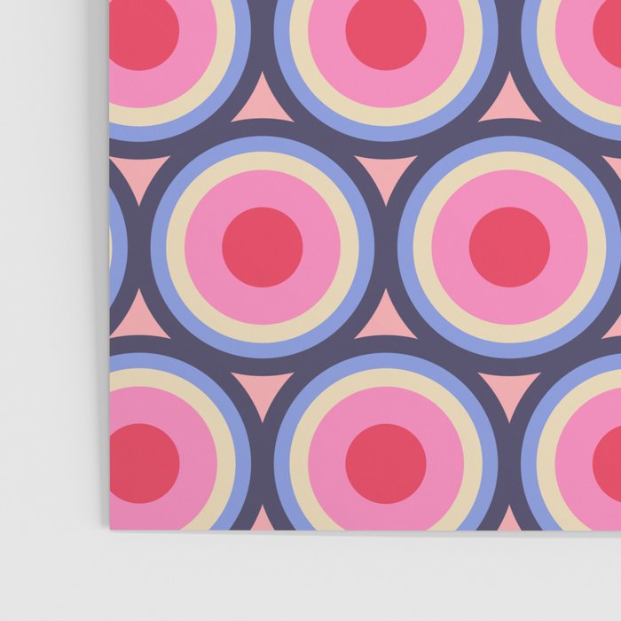 Geometric Mid Century Modern Pattern - Pink background  Poster Gallery Image 3