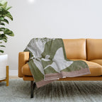 Flower mask Throw Blanket Gallery Image 1