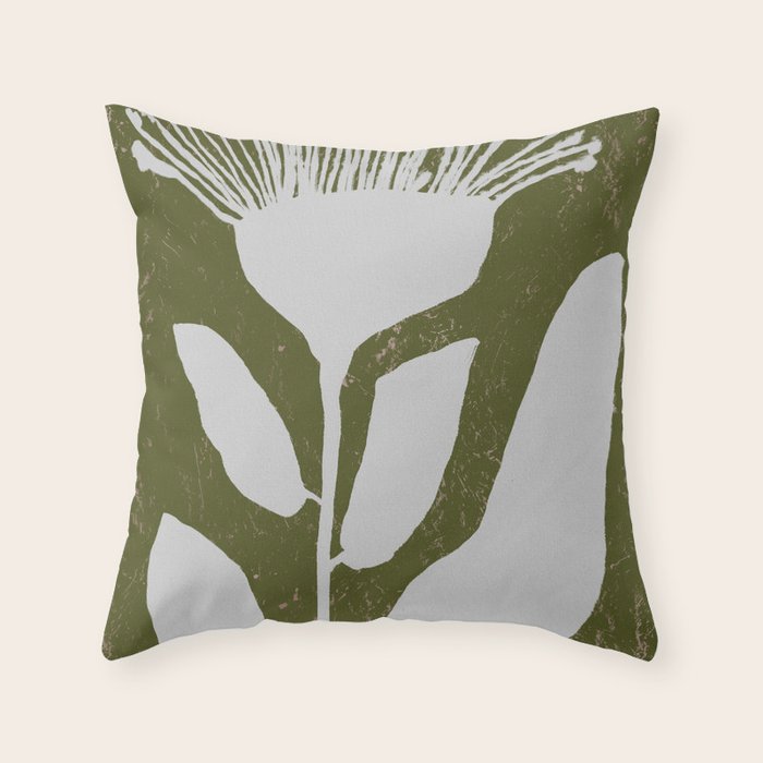 Flower mask Throw Pillow Gallery Image 1