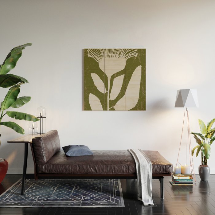 Flower mask Wood Wall Art Gallery Image 2