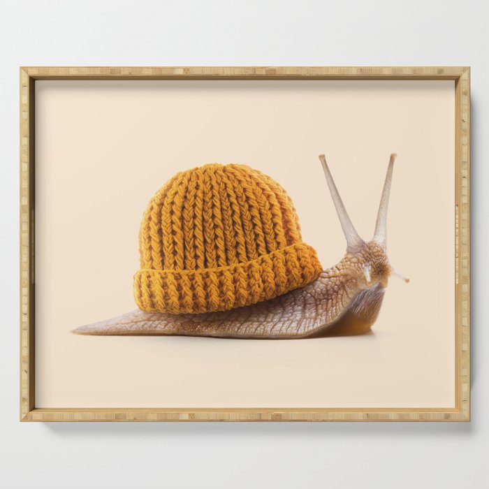 WINTER SNAIL Serving Tray Gallery Image 1