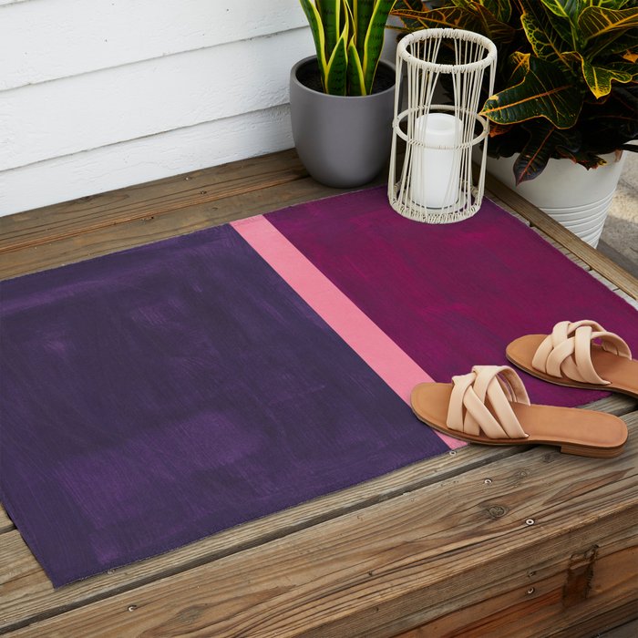 Pink Mauve  Outdoor Rug Gallery Image 2