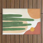 Abstract Cactus I Outdoor Rug Gallery Image 1
