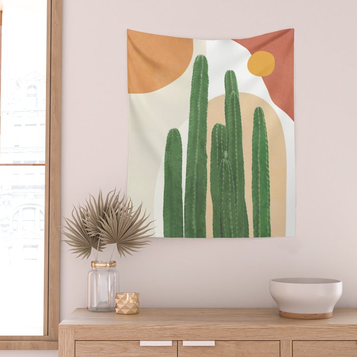 Abstract Cactus I Wall Tapestry Gallery Image 2