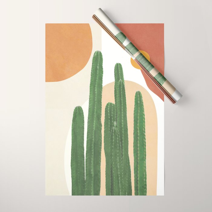 Abstract Cactus I Wrapping Paper Gallery Image 1