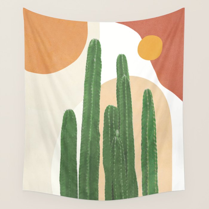 Abstract Cactus I Wall Tapestry Gallery Image 1