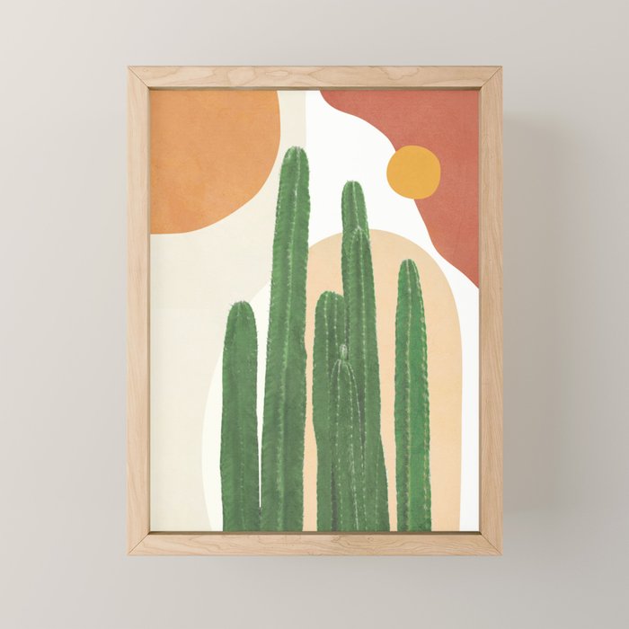 Abstract Cactus I Mini Art Print Gallery Image 1