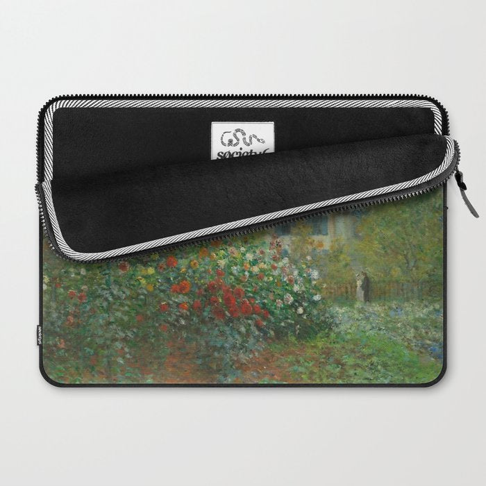 Claude Monet The Artist's Garden In Argenteuil A Corner Of The Garden With Dahlias 1873 Laptop Sleeve Gallery Image 2