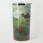 Claude Monet The Artist's Garden In Argenteuil A Corner Of The Garden With Dahlias 1873 Travel Mug Gallery Image 1