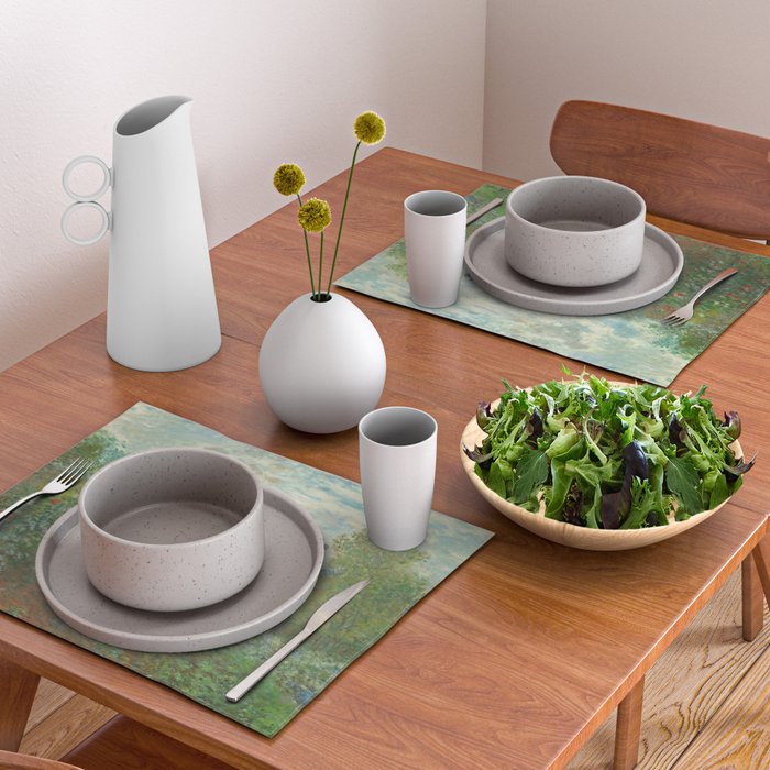 Claude Monet The Artist's Garden In Argenteuil A Corner Of The Garden With Dahlias 1873 Placemat Gallery Image 2