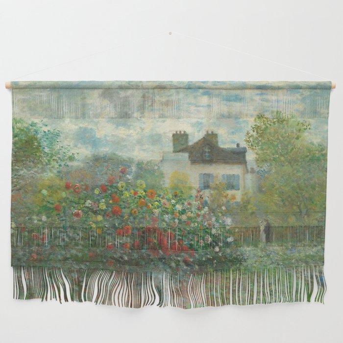 Claude Monet The Artist's Garden In Argenteuil A Corner Of The Garden With Dahlias 1873 Wall Hanging Gallery Image 1