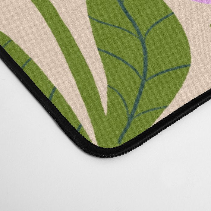 Retro Groovy Daisies - Orange, Pink, Very-Peri and Green  Desk Mat Gallery Image 4