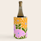 Retro Groovy Daisies - Orange, Pink, Very-Peri and Green  Wine Chiller Gallery Image 3
