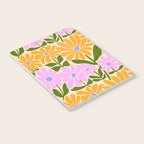 Retro Groovy Daisies - Orange, Pink, Very-Peri and Green  Notebook Gallery Image 3