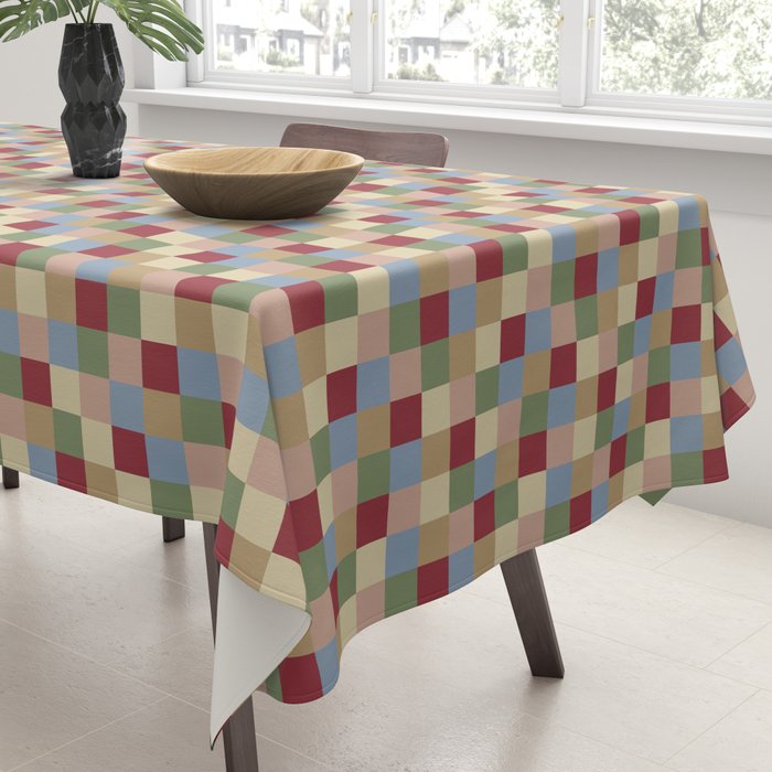 Bold Vintage Checks Pattern - Small XXI Tablecloth Gallery Image 3