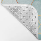 Teal Hexagons Bath Mat Gallery Image 2