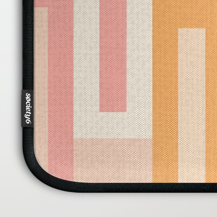 Rectangular Color Blocks In Soft Pastel Tones Laptop Sleeve Gallery Image 3
