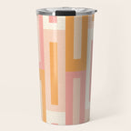 Rectangular Color Blocks In Soft Pastel Tones Travel Mug Gallery Image 1