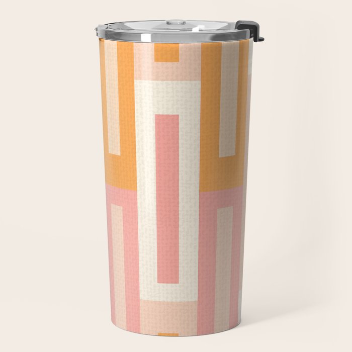 Rectangular Color Blocks In Soft Pastel Tones Travel Mug Gallery Image 2