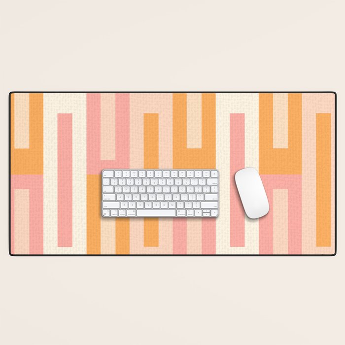 Rectangular Color Blocks In Soft Pastel Tones Desk Mat Gallery Image 1