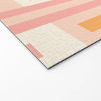 Rectangular Color Blocks In Soft Pastel Tones Welcome Mat Gallery Image 2