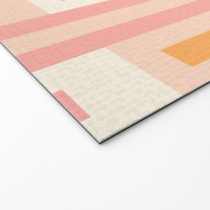 Rectangular Color Blocks In Soft Pastel Tones Welcome Mat Gallery Image 2