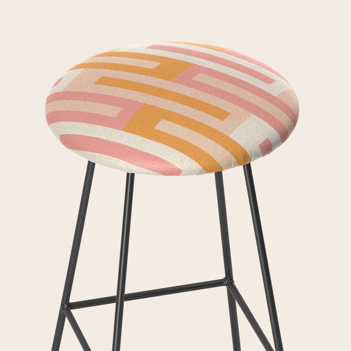 Rectangular Color Blocks In Soft Pastel Tones Stool Gallery Image 2
