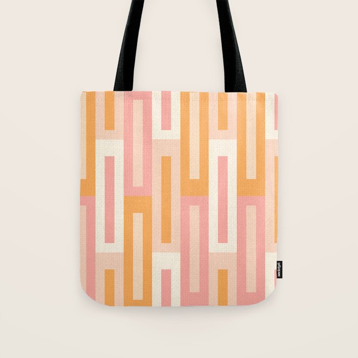 Rectangular Color Blocks In Soft Pastel Tones Tote Bag Gallery Image 1