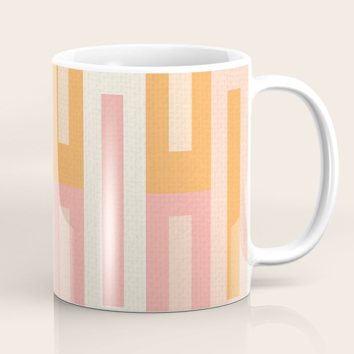 Rectangular Color Blocks In Soft Pastel Tones Coffee Mug Gallery Image 1