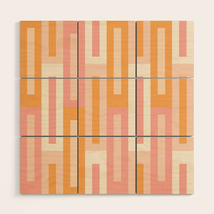 Rectangular Color Blocks In Soft Pastel Tones Wood Wall Art Gallery Image 1