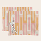Rectangular Color Blocks In Soft Pastel Tones Placemat Gallery Image 1