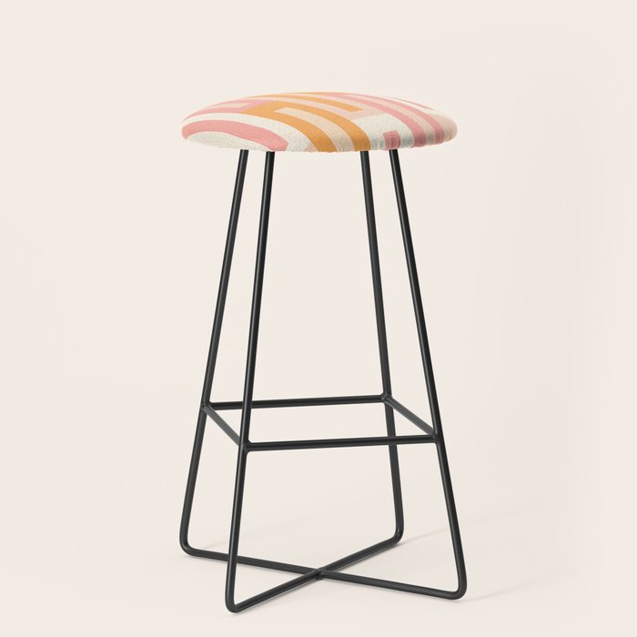 Rectangular Color Blocks In Soft Pastel Tones Stool Gallery Image 1