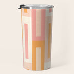 Rectangular Color Blocks In Soft Pastel Tones Travel Mug Gallery Image 3