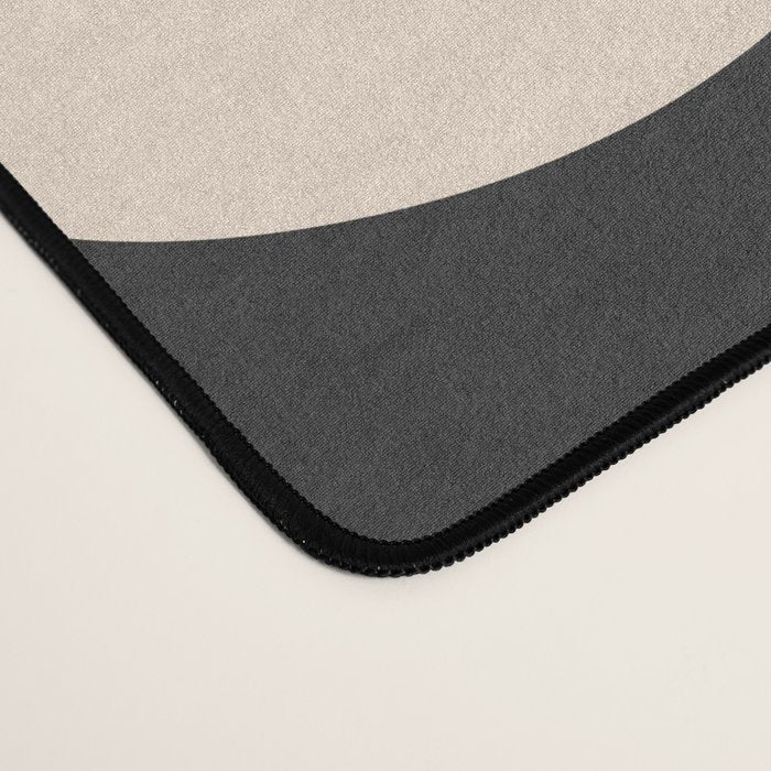 Black and White Retro Super Bloom - 70's vibe  Desk Mat Gallery Image 4