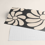 Black and White Retro Super Bloom - 70's vibe  Wrapping Paper Gallery Image 2