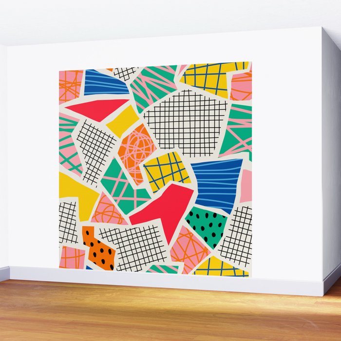 Color Patchwork: Bauhaus Edition Wall Mural Gallery Image 2