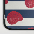 Red nautilus shell and navy stripes Laptop Sleeve Gallery Image 3