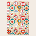 Retro christmas ornaments pattern Cutting Board Gallery Image 1