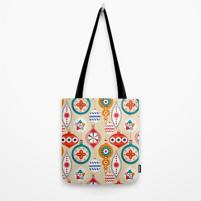 Retro christmas ornaments pattern Tote Bag Gallery Image 2