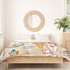 Retro christmas ornaments pattern Duvet Cover Gallery Image 3