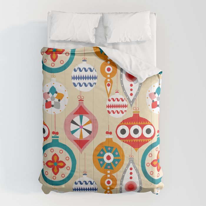 Retro christmas ornaments pattern Comforter Gallery Image 6