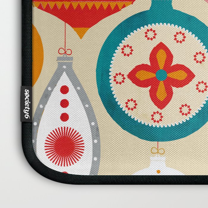 Retro christmas ornaments pattern Laptop Sleeve Gallery Image 3