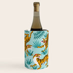 Asian tigers and tropic plants on background. Wine Chiller Gallery Image 2