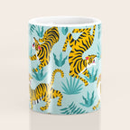 Asian tigers and tropic plants on background. Coffee Mug Gallery Image 4
