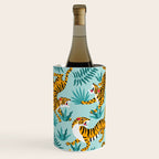 Asian tigers and tropic plants on background. Wine Chiller Gallery Image 3
